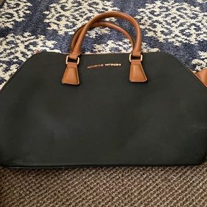 Black tan purse
